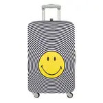 LOQI行李箱外套【笑臉】行李箱保護套防塵保護套、防刮、高彈力