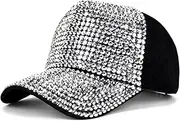 [Ztl] Glitter Rhinestone Baseball Cap Fashion Jeans Denim Cap Outdoor Sun Hat