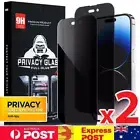 Anti-Spy Privacy Screen Protector For iPhone 16 16e 15 14 13 12 11 Pro Max XR Au