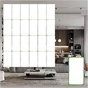 Hanging Room Divider, Anti-Cracking Wood Plastic 5mm Thick Partitions Panel Screen,Semi-Privacy Study Hotel Restaurant Decoration Screen,2 Sizes