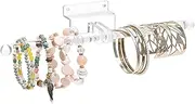 MOOCA Premium 2 Way Acrylic Slatwall Accessories Display & Wall-Mounted Jewelry Showcase for Dangling Jewelry Collection, Featuring Acrylic Bracelet Holder and Necklace Display