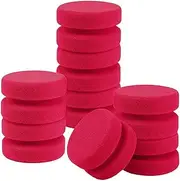 jingfei 8 Pack Paint Sponge Applicator Detail Sponge Paint Round Wax Applicator Tire Shine Applicator (Red)