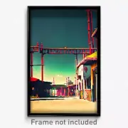 Pixel Art Poster - Pure Shantytown (8 Bit Psychedelic Trippy Video Game Print)