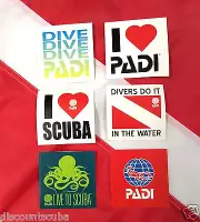 PADI Dive sticker scuba diving fun equipment gear snorkel divers open water