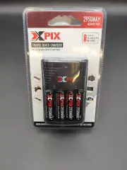 Xpix 2950 mAh AA Batteries Travel Quick Charger for AA AAA & 9V EU Adapter