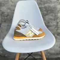 在飛比找蝦皮購物優惠-紐巴倫 New Balance 574 米色黃色鞋子運動鞋男