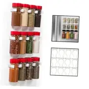 Magnetic Spice Rack Gripper Clips- Set of Universal Spice Jar Clips - 12