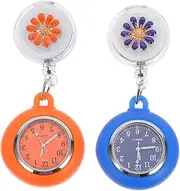 [VALICLUD] 2pcs Retractable Nurse Watch Fob Hanging and Pocket Design for Doctors