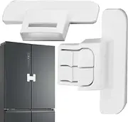DAWCBVJQ Freezer Lock - Refrigerator Child Lock | Self-Adhesive Fridge Closer Fixed Buckle for Protection Kids Adults Daily Use Home RV Glass Cabinets