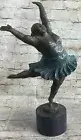 Full Figure Ballerina Ballet Dancer Arabesque Pirouette Bronze Sculpture Statue
