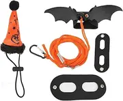 Lizard Leash Harness Set Cute Halloween Reptile Traction Rope with Bat Wing Hat