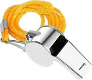 Whistles Sports Louds - Stainless Steel Sports Whistle | Metal Sports Whistles with Lanyard, Ref Whistles for Adults, Loud Crisp Sound Whistle for Coaches Referees Teachers Officials, Adults
