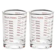 2PCS Mixing Cup Glass Measuring Pitcher Glass Measuring Cup Glass Kitchen