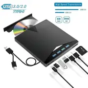 External CD DVD Drive for Laptop USB 3.0 Type-C External DVD Player Portable