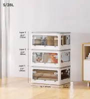 Joybos® Multifunctional Foldable Transparent Storage S/28 L 3 pcs