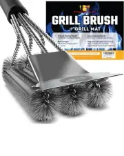 Extra Long Grill Brush Scraper Grill Heavy Duty 17" Alpha Grillers NEW