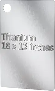 Titanium Cutting Board |100% Pure GR1 Titanium Cutting Board 0.08" Thick |Durable and Double-Sided Cutting Boards for Meat, Fruits and Vegetables | Dishwasher Safe (15" x 10" x 0.08")