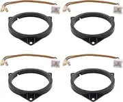 ApplianPar Speaker Adapter Spacers Ring Bracket Mounting Plates 6.5 Inch and Speaker Wire Wiring Harness for 350Z 370Z Altima Cube Frontier Titan CX-9