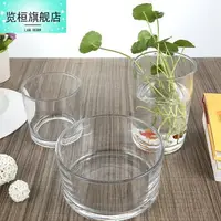 在飛比找樂天市場購物網優惠-水培植物玻璃瓶透明玻璃花瓶容器綠蘿花盆圓柱形魚缸水養小號器皿