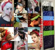Women Men Retro Hip hop Cotton biker dance Paisley Bandana Hair Headband Wrap