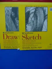 2 Pack Strathmore Sketch & Drawing Paper 9 x 12" Made in USA New