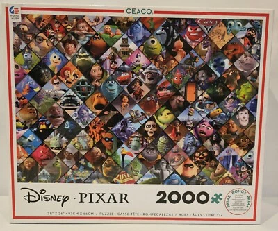 Ceaco® Disney Pixar Clips Jigsaw Puzzle 2000 Piece Cars Nemo Monsters Toy Story
