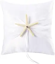 White Couch Pillows Beach Pillows White Pillows Ring Bearer Pillow Sofa Pillows Beach Star Pillow Ring Bearer for Wedding Ocean Theme Ring Container Wedding Ring Bearer Bride