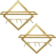 Metal Wine Bottle Holders Wall Mount - Retro Wine Glasses Hanger Rack,Wine Bottle Display Hanger with Screws for Home Kitchen Bar Wall Decor