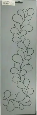 Quilting Stencil Adante Feather Border Quilt Pattern 4" Design Corner Templates