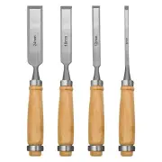4Pk Professional Wood Chisel Set CR-V Steel Wood Carving Chisel for Woodworking