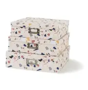 Decorative Cardboard Storage Boxes With Lids for Home Décor, Artfully Abstract
