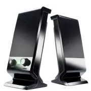 NNEOBA Compact USB Laptop Speakers with Volume Control (Black)