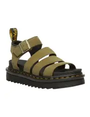 [Dr Martens] Blaire Tumbled Nubuck Sandals in Olive