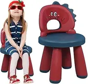 Kids Stool | Stepping Stool for Kids,Dino Children Chair Full Backrest, Bottom Non-Slip Pad Design, Double Thickened Backrest for Kindergarten, Home Pochy
