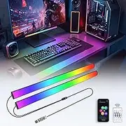 2 in-1 RGB Monitor Light Bar,RGB LED Gaming Atmosphere Light,Powered by USB with RGB Mode Change Controller,Atmosphere Lamp for Display, Desk, Computer Accessories, Room