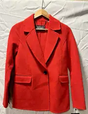 Badgley Mischka Coat Wool Blend Blazer Red XS