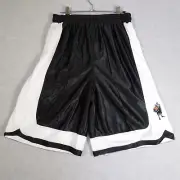 And1 Shorts Mens Medium Basketball Gym Court Adjustable Waist Black White NWT