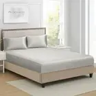 Twin Extra Long Silk Satin Fitted Sheet, Soft Deep Pocket Single Bottom Bed S...