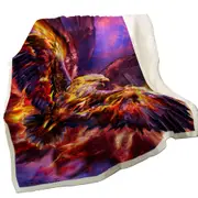 Cool Mythology Bird Phoenix Rising Throw Blanket