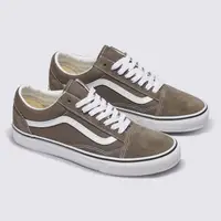 在飛比找誠品線上優惠-VANS OLD SKOOL 帆布皮革 經典款 灰棕色 VN