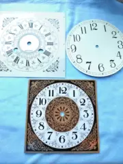 NEW Clock Dial Metal 8" Square, white one is 8" metal used, 30 day,