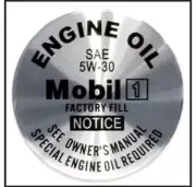 1x MOBIL 1 5W30 Silver Emblem Aluminum 3M Self Adhesive Tape Badge 37.5MM