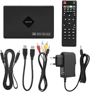 Goshyda Full HD Media Player, 2.5 Inch Full HD SATA Hard Disk Player 120G Memory Music Image Video Player with Decoding Technology, for Television (EU)