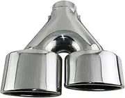 1 PCS 2.5'' Dual Car Exhaust Tip Stainless Steel Car Muffler Oval Vehicle Tailpipe(EJ30215a-R)