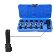 16X M14 x1.25 mm Spark Plug Rethread Repair Tap Tool Thread Reamer Inserts Kit