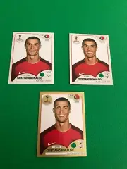 PANINI RONALDO WORLD CUP 2018 GOLD PINK & BLACK STICKERS PORTUGAL CR7 MINT