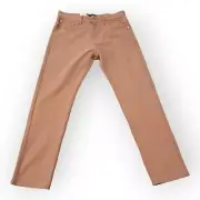 Dockers Men's Pants Size 32x34 Knit Jean Cut Straight Fit Color Brown