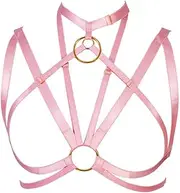 [PETM•HS] Strap Body Harness Bra Tops Cage Punk Gothic Rave Lingerie Hollow Out Chest Belt Plus Size