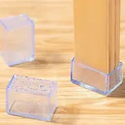 8PCS Table Chair Leg Mat Transparent Silicone Non-slip Table Chair Leg Caps Foot Protection Cover Pads Wood Floor Protectors