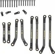 RampCrab High Clearance Links Set for SCX24 GX 470, Brass Links Set, Upgrade Parts for SCX24, 1/24 RC Crawler Car Upgrade Accessories, Black